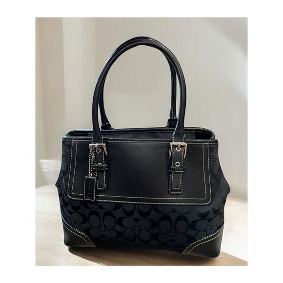 Y2K Coach F11220 Hamptons Signature Satchel Bag - Picture 1 of 14